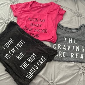 Set of 3 maternity t shirts